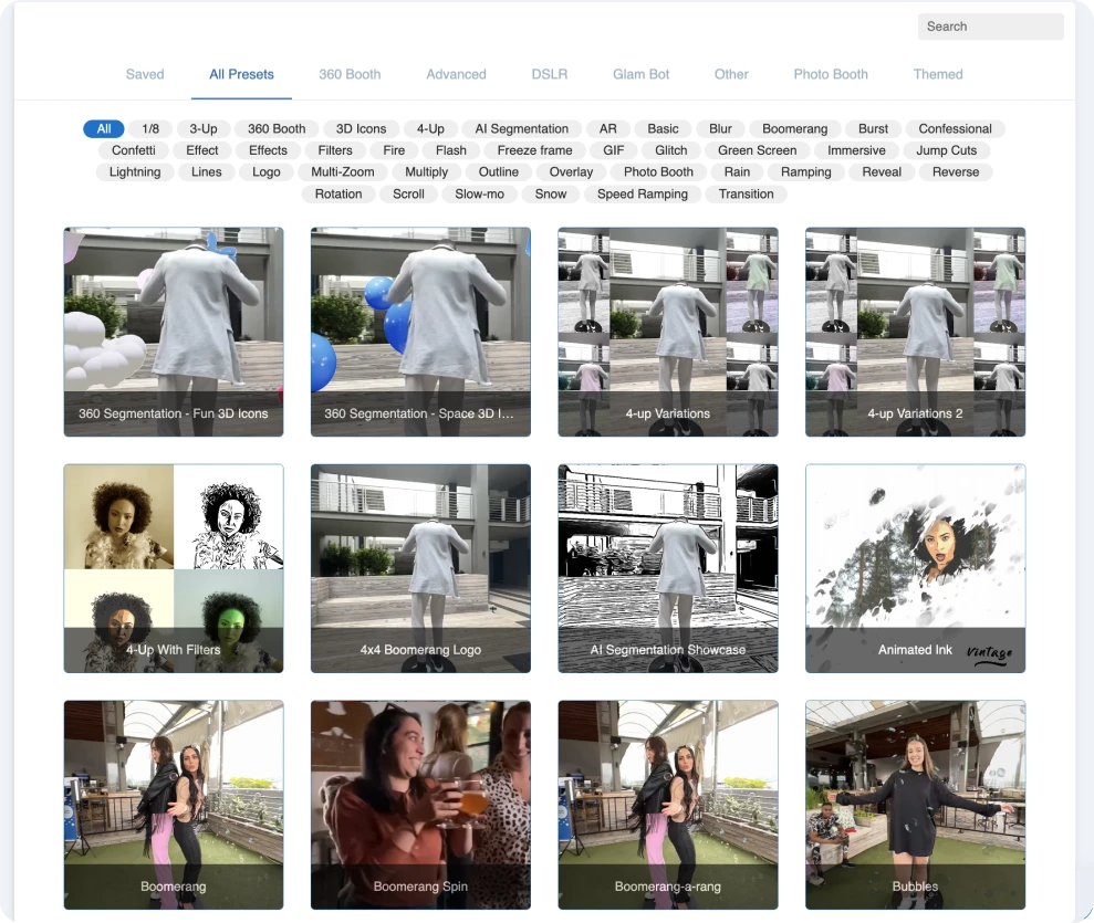 Video Templates Interface
