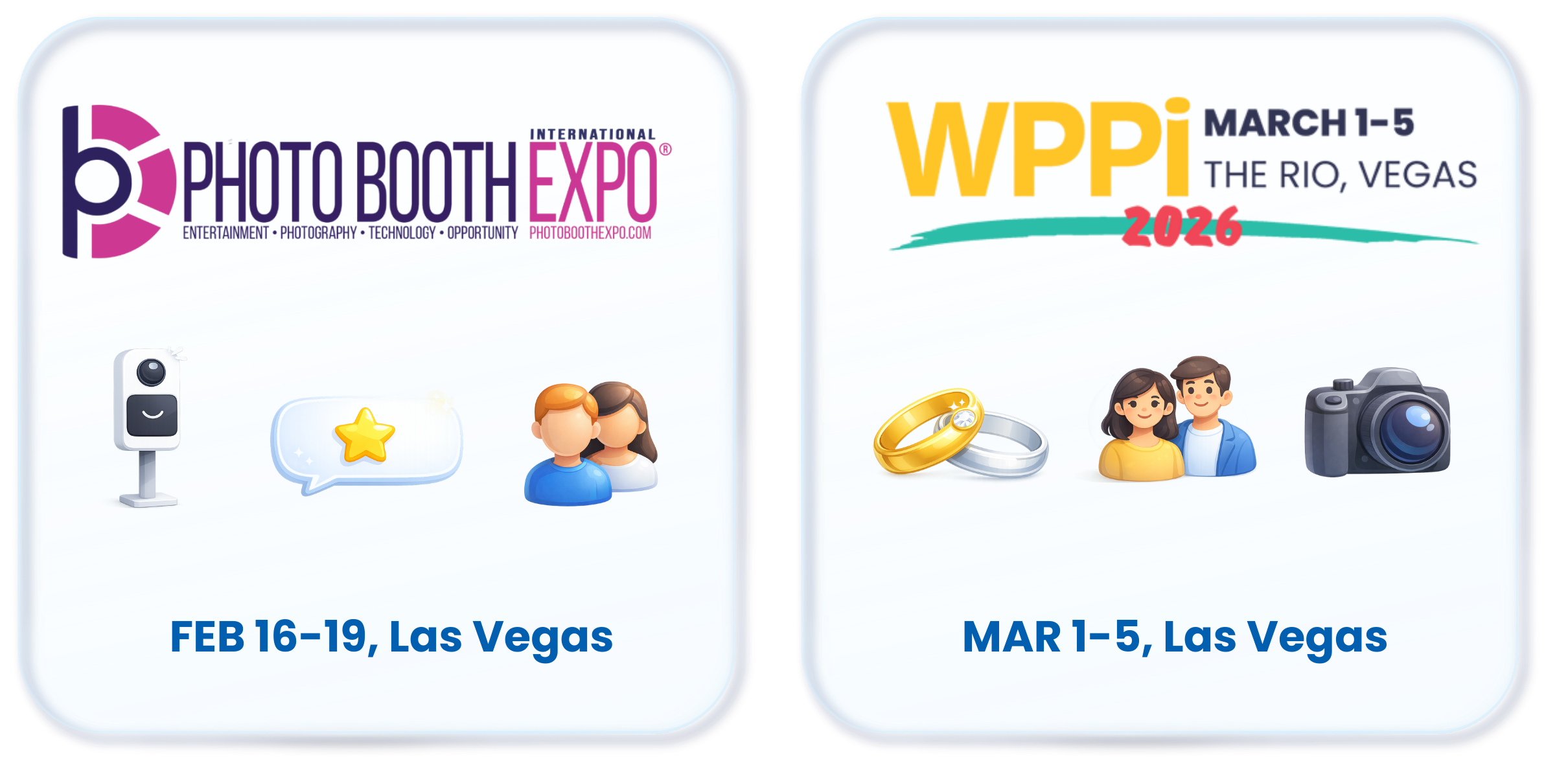 Photo Booth Expo. Wedding & Portrait Photography International, PBX 2026, WPPI 2026, Las Vegas