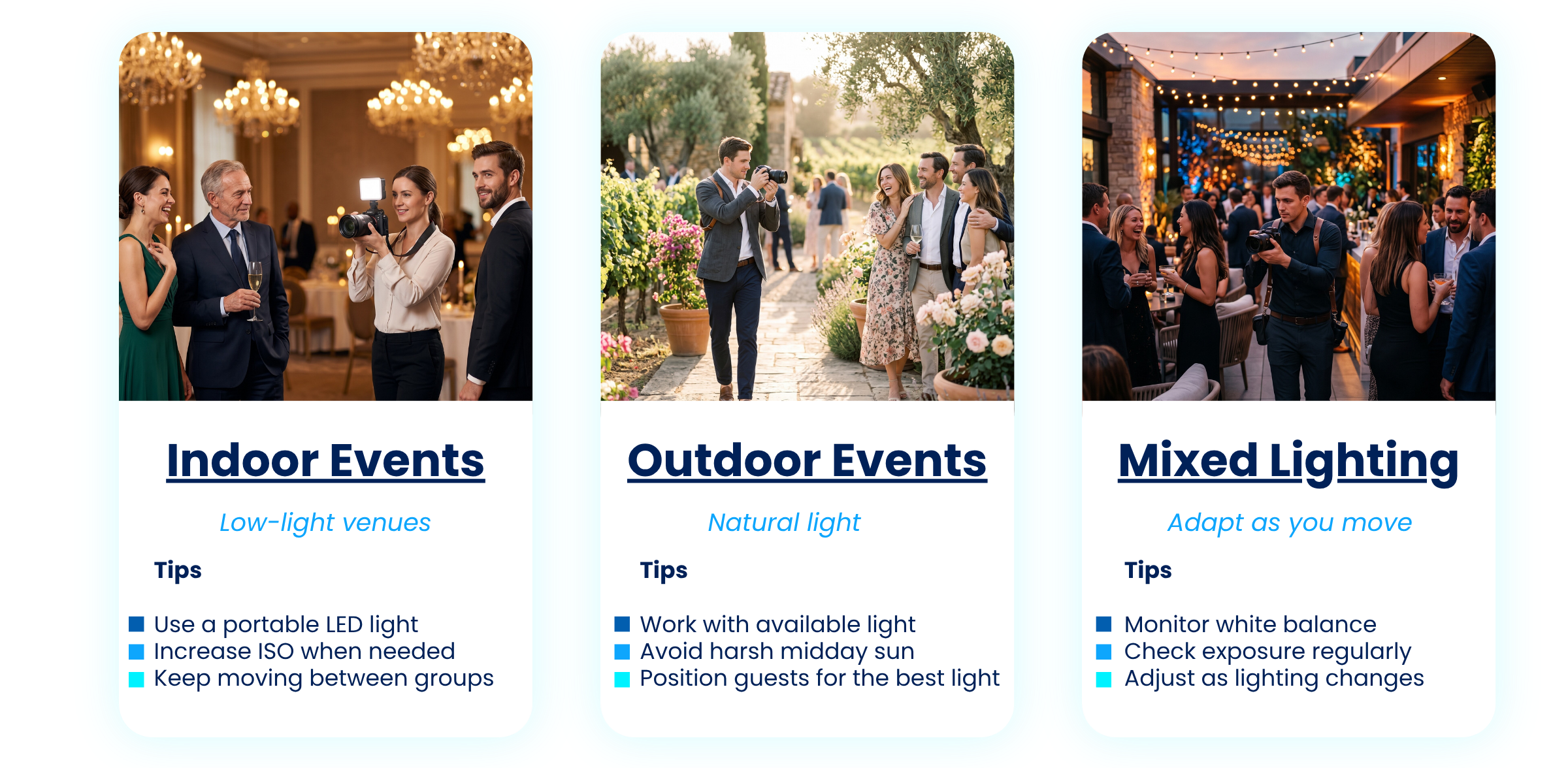 Indoor and Outdoor Events