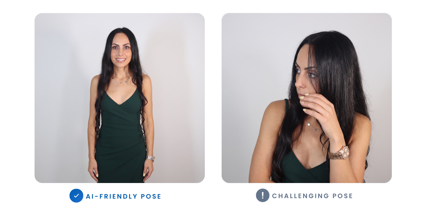 AI Friendly Pose vs Challenging Pose